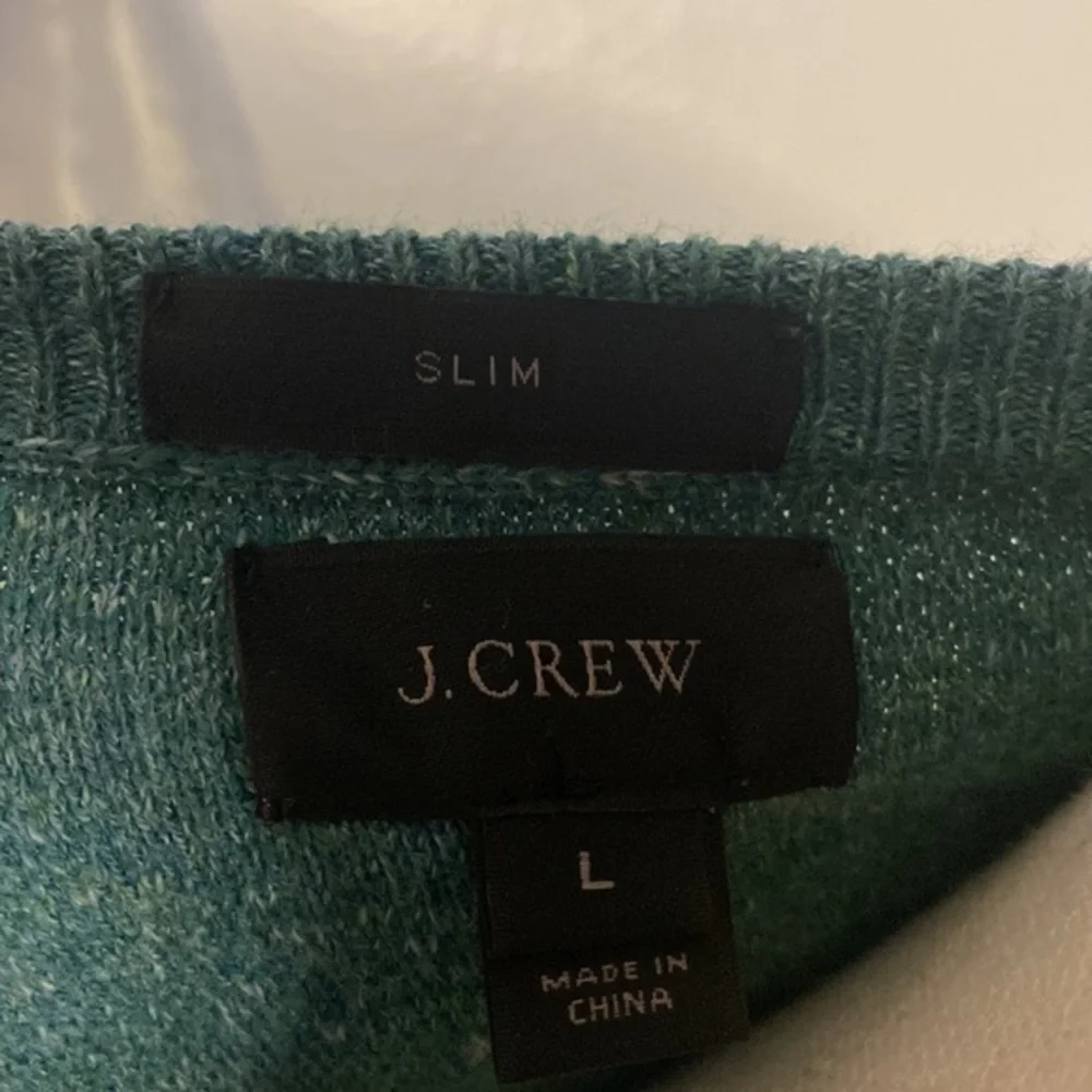 J. Crew Men's Crew Neck Green Slim Fit Sweater Size Large